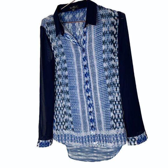 NWOT Francesca’s Velvet Heart Printed Long Sleeve Top XS - Picture 1 of 5